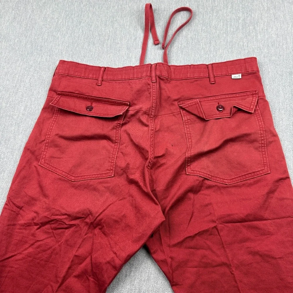 Levis Pants Mens 38x30 Red‎ Jogger Two Horse Tapered Workwear Canvas Classic